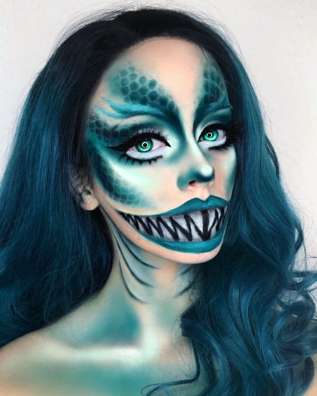 Необычный макияж на хэллоуин