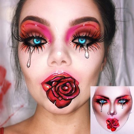 Макияж на хэллоуин свадебный