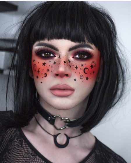 Макияж на хэллоуин красивый