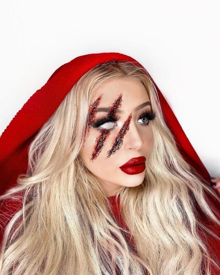 Макияж на хэллоуин красная шапочка