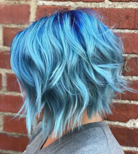 Синие волосы