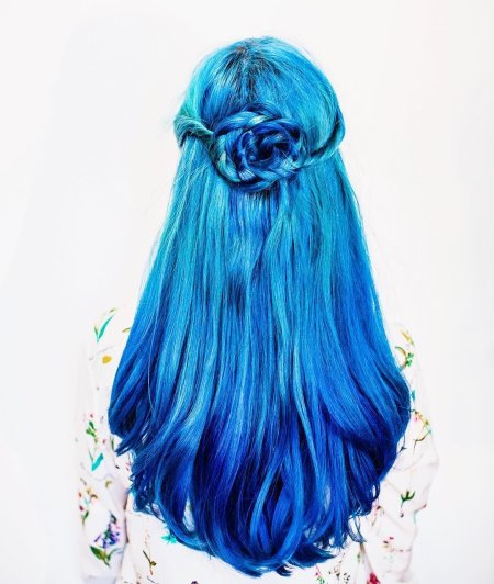 Идеи для синих волос