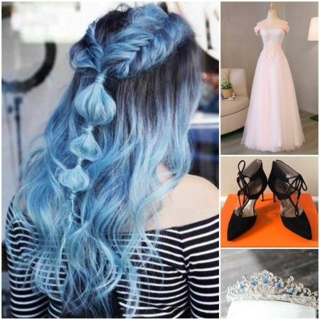 Синие волосы