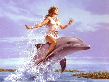 Девушка с дельфином