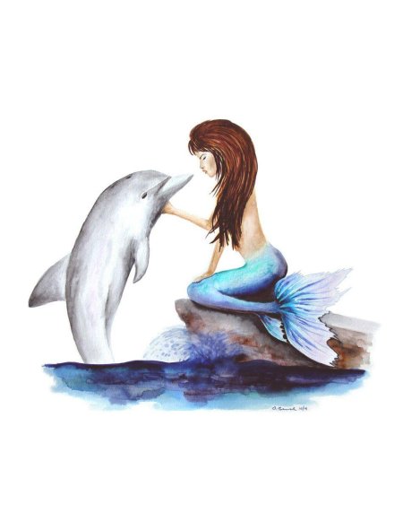 Картина с дельфинами