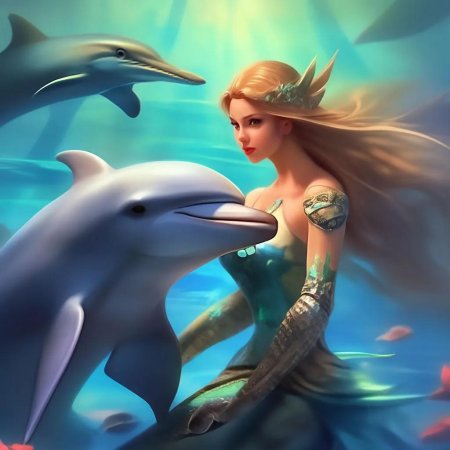 Дельфин и русалка