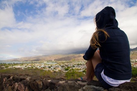 Девушка в горах