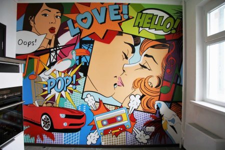 Интерьер в стиле поп арт