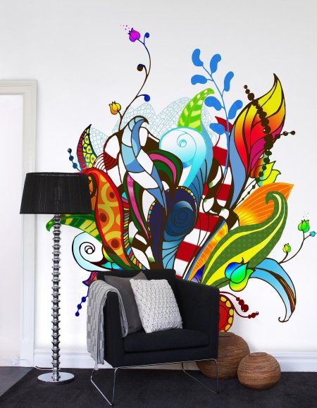 Абстрактная роспись стен