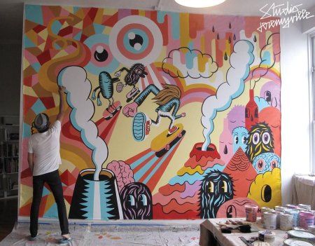 Роспись стен в стиле поп арт