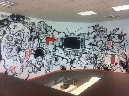 Граффити в интерьере