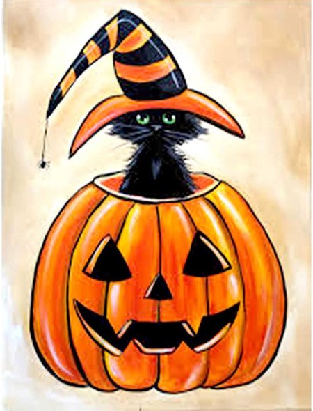 Рисунки на холсте хэллоуин