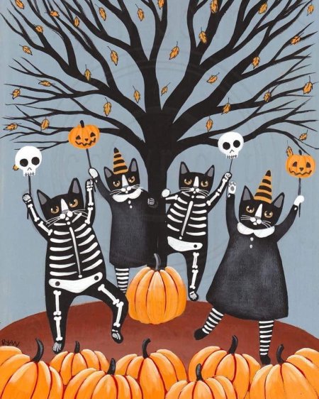 Хэллоуин коты