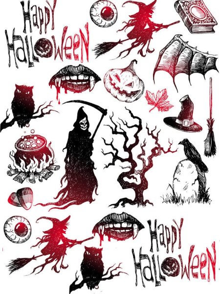 Страшные наклейки