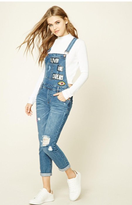 Джинсовый комбинезон для девочек