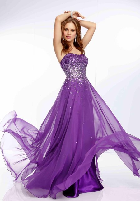 Красивые фиолетовые платья