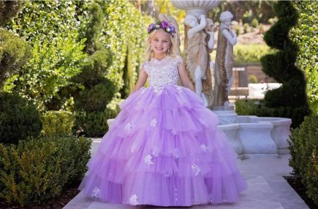 Сиреневое платье для девочки