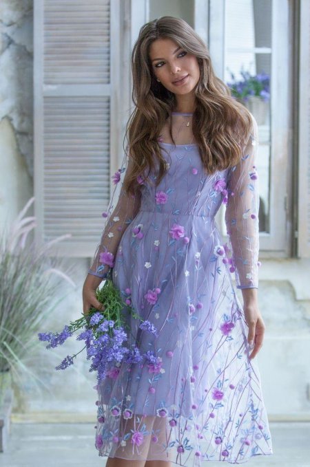 Платье serginetti лавандовое