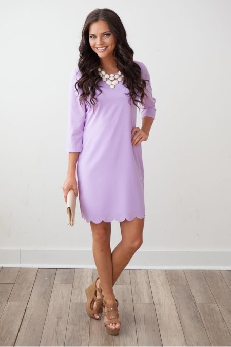 Платье сиреневое