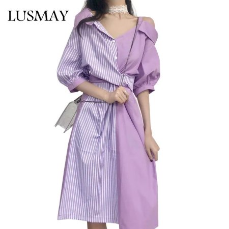 Сиреневое летнее платье