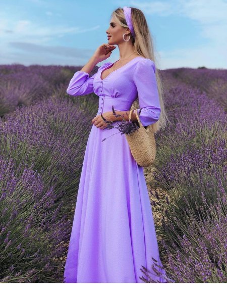 Фиолетовое платье