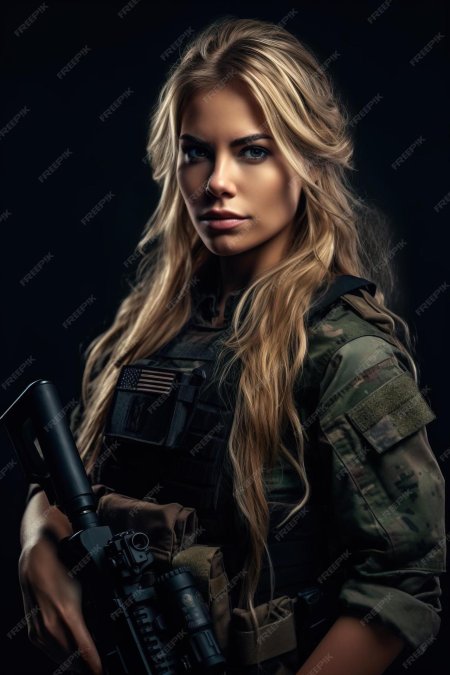 Девушка военная