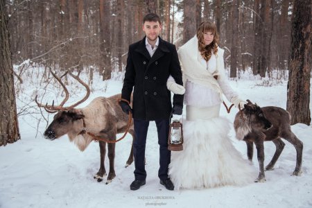 Свадебная фотосессия с оленями