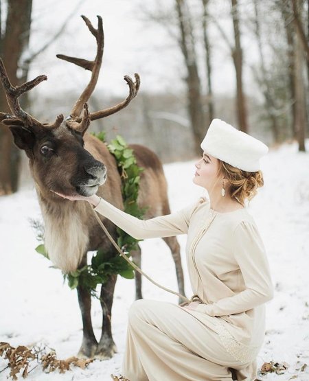 Зимний образ невесты