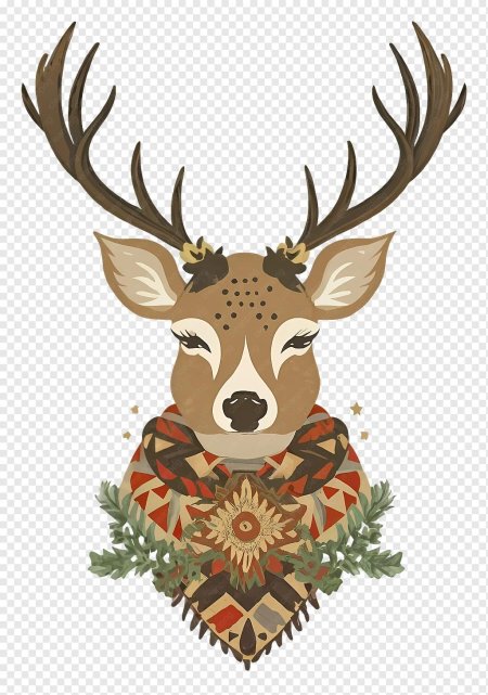 Олени с рогами