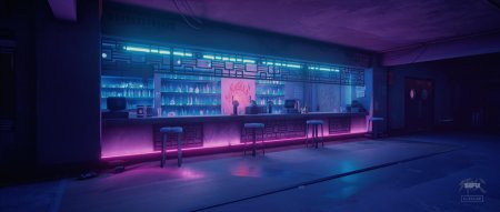 Бар в стиле киберпанк