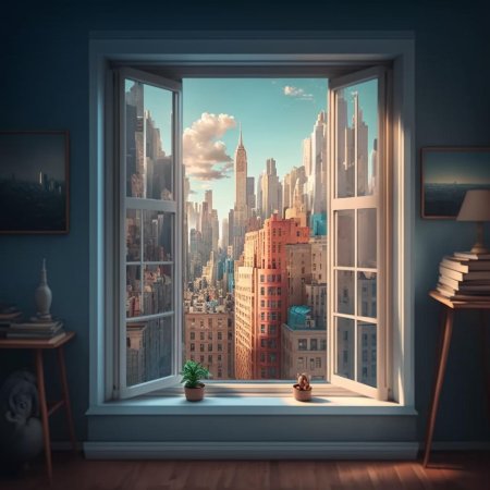 Нью йорк вид из окна