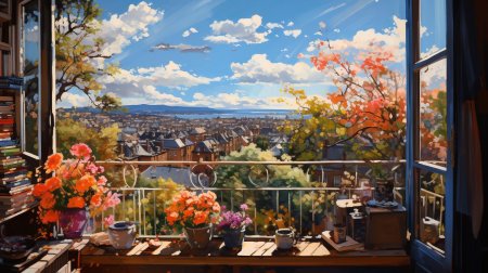 Осенний вид из окна