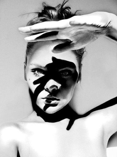 Черно белый грим