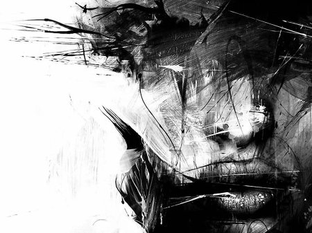 Абстрактные картины черно белые