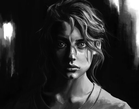 Портрет черно белый