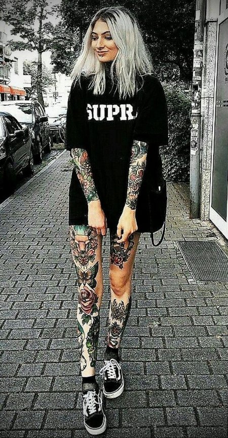 Тату для худых девушек