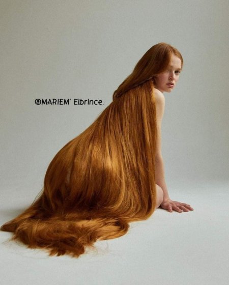 Длинные рыжие волосы