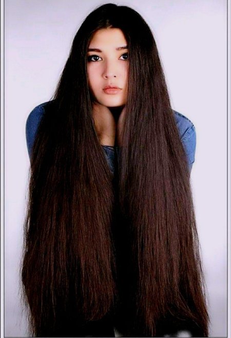 Длинные густые волосы