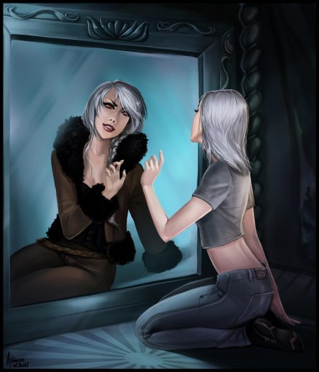 Отражение в зеркале арт