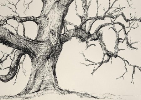 Дерево карандашом