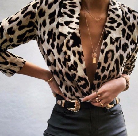 Блузка леопардовая