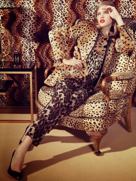 Принт леопард в одежде