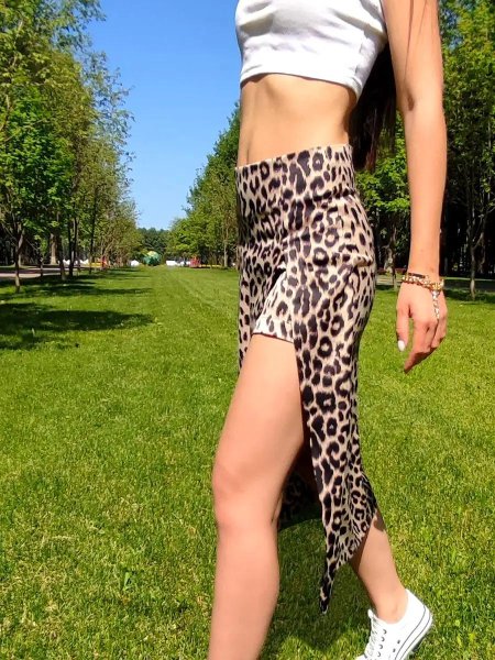 Юбка с леопардовым принтом
