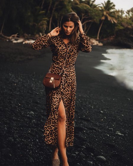 Леопардовое платье