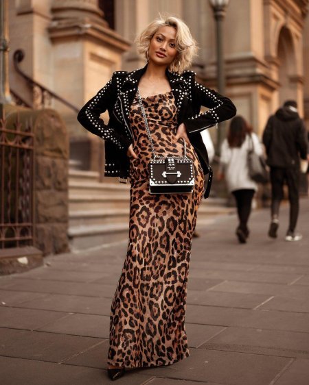 Модные леопардовые платья