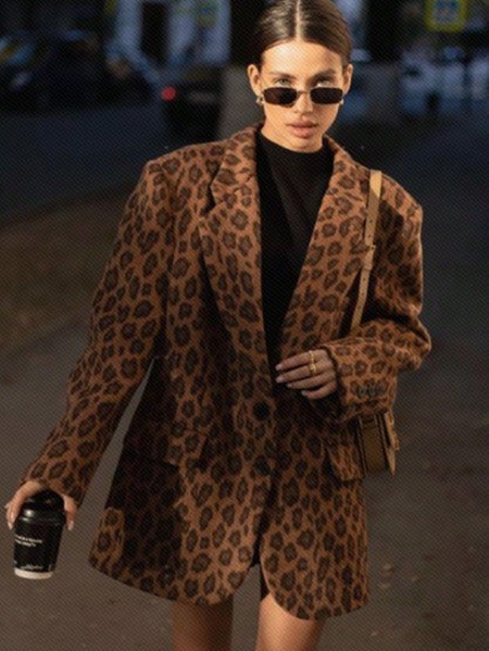 Пиджак леопардовый
