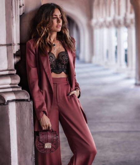 Брючный костюм палаццо женский