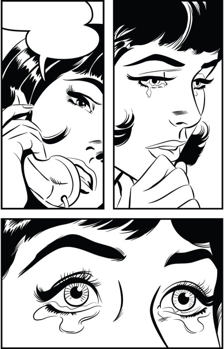 Комикс черно белый