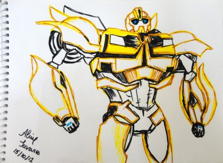 Раскраска бамблби из фильма