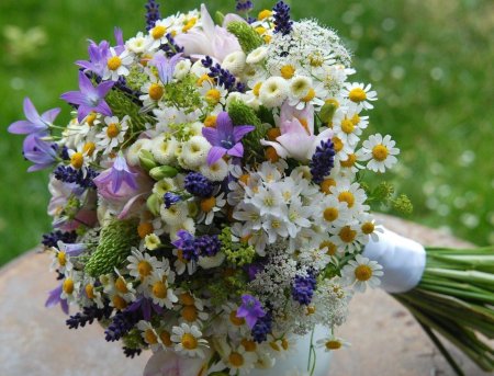 Матрикария свадебный букет